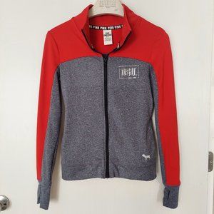 PINK Victoria's Secret, Color Block Ultimate Full Zip Long Sleeve Top, Size XS